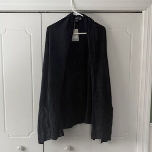 NWT Barefoot Dreams Charcoal CozyChic Ultra Lite Blanket Wrap L-XL